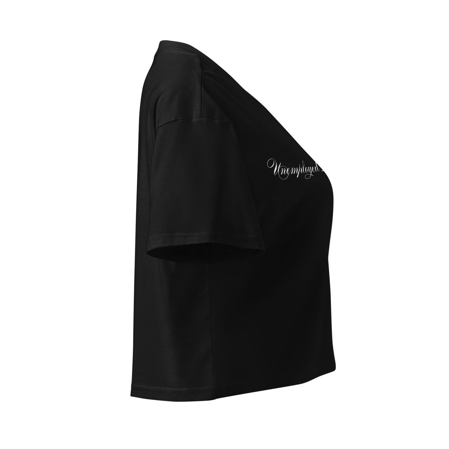 UNEMPLOYED FINAL BOSS CROP TOP BLACK