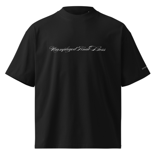 UNEMPLOYED FINAL BOSS OVERSIZED TEE BLACK